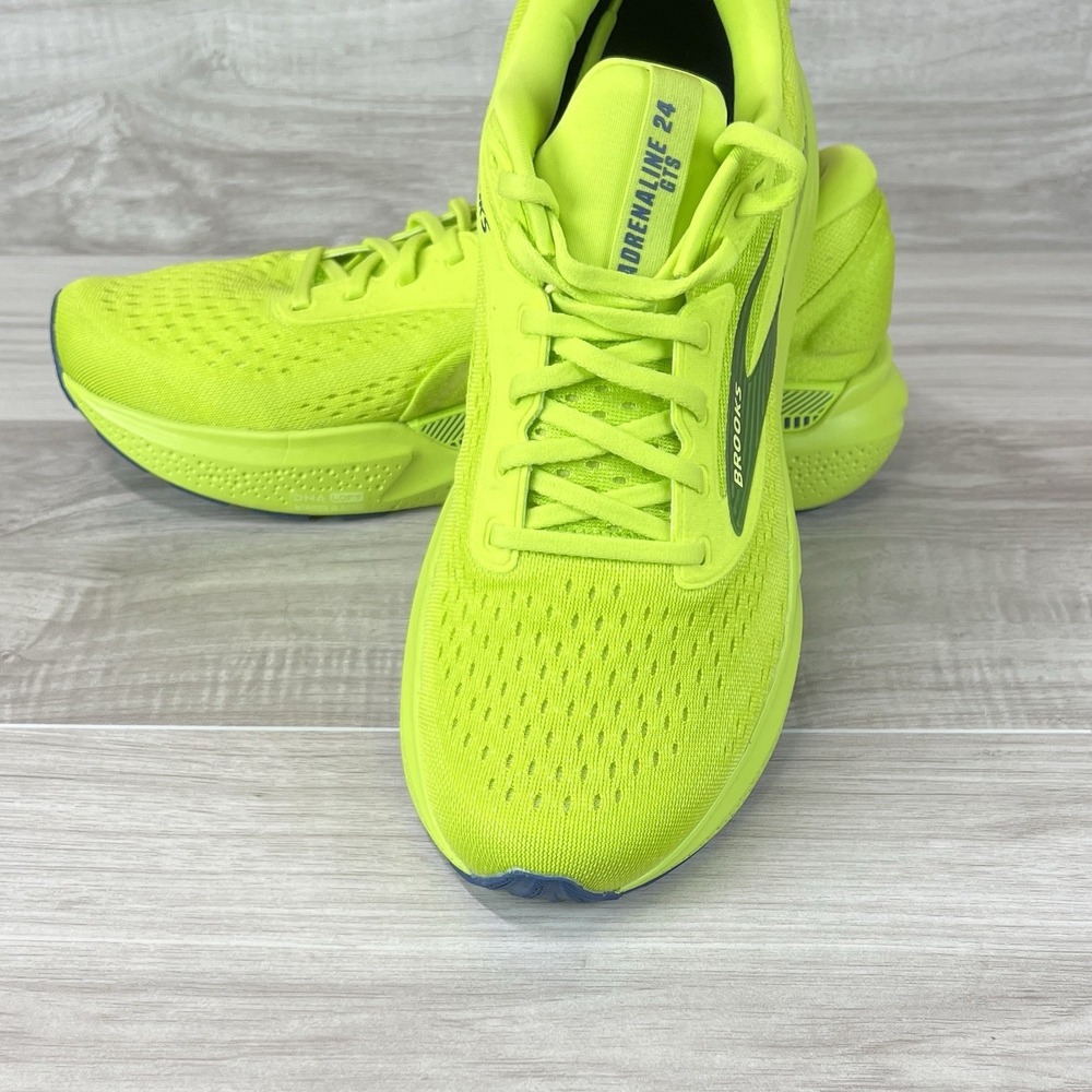 Brooks Adrenaline GTS 24 Men's size 13 Running Shoe Acid Lime Green Sneaker - Picture 5 of 10
